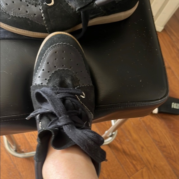 "Isabel Marat Bobby suede calf leather" Black High-Top leather Sneakers - Picture 12 of 16